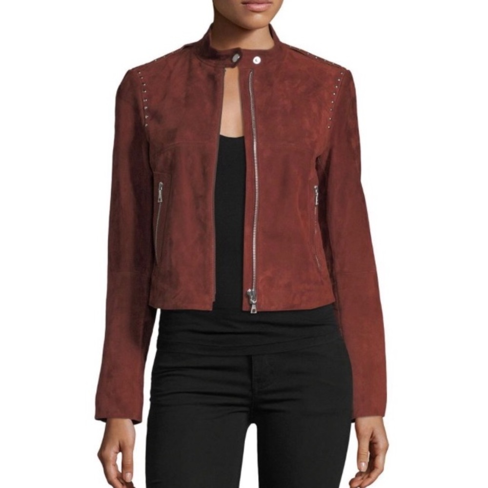 $1295 NWT Theory Bavewick Suede Leather Jacket